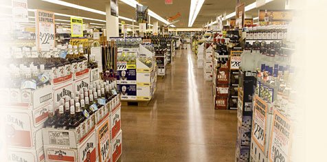 liquor store aisle